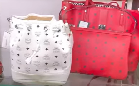 Macys red store handbags